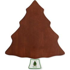 Wood Serving Platters & Trays Spode Christmas Tree Green Trim Wood Tree Shaped Cheese Board