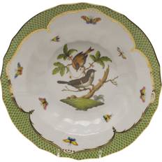 Green Soup Plates Rothschild Bird Motif 04 Rim Soup Plate