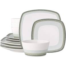 12 piece dinner set Noritake Colorscapes Layers Sage 12-Piece Dinner Set