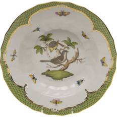 Green Soup Plates Rothschild Bird Motif 01 Rim Soup Plate