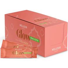 Kosttilskudd Wellexir Glow Beauty Collagen Drink Peach Ice Tea 6g 50 st