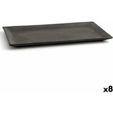 Céramique Plateaux de service Quid Snack Mineral Gres Black Serving Tray