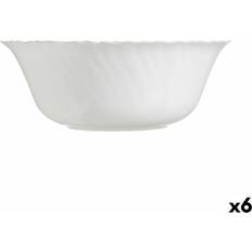 Luminarc Bowls Luminarc White Glass Set 25 cm 6 Units Salad Bowl