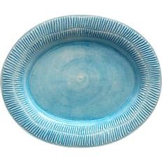 Bleu Plats de service Mateus Stripes 30x35 cm Turquoise Plat de service