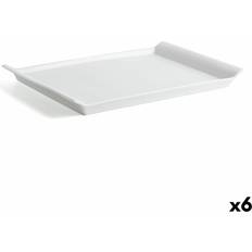 Rectangular Fuentes de servicio Quid Cocina Gastro Fresh Rectangular Cerámica Blanco 36 x 25 cm (6 Unidades) Fuente de servicio