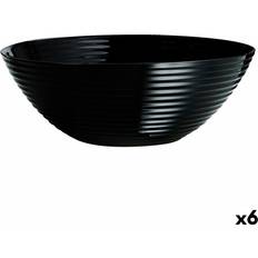 Luminarc Bowls Luminarc Harena Black Glass Set Ø 27 cm Set of 6 Salad Bowl