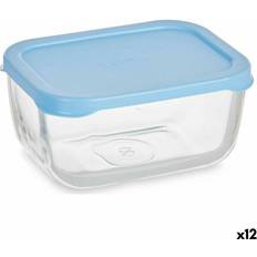 Apto para Congelador Accesorios de cocina Pasabahce Fiambrera Snow 420 ml Azul Transparente Vidrio Polietileno (12 Unidades) Recipientes de comida