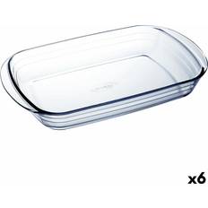 Plástico Fuentes para Horno O Cuisine Î Vidrio Transparente Vidrio Rectangular 40.3 x 26.3 x 7.3 cm (6 Unidades) Fuente para Horno