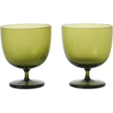 Verde Bicchieri Ferm Living Host Water Glasses Set of 2 23x13x8.5 cm - Moosgrün Bicchiere