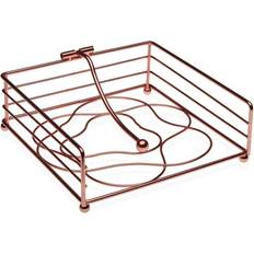 Metal Servilleteros Versa Guggen Moderno Medidas 30 x 4.3 x 30 cm Color Rosa Servilletero