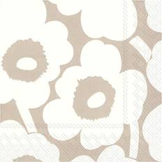 Beige Cloth Napkins Marimekko Unikko Cloth Napkin Beige