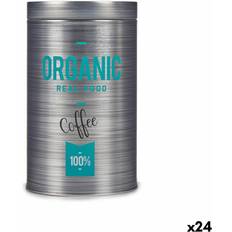 Best Tarros de Café Kinvara Bote Organic Gris Hojalata 10,4 x 18,2 x 10,4 cm (24 Unidades) Tarro de Café