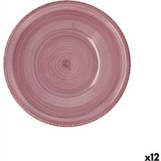 Pink Soup Plates Quid vita Tiefer Teller