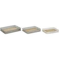 Dkd Home Decor Bakkesæt 53 Metal Multifarvet Serveringsbakke