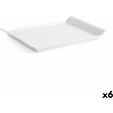 Cerámica Bandejas de servicio Quid Bandeja De Aperitivos Gastro Fresh 26 x 18 cm Cerámica Blanco (6 Unidades) Bandejade servicio