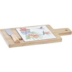 Bambus Ostebrætter Dkd Home Decor Metal Bambus Stentøj Multifarvet 3 Dele Tropisk Rektangulær Ostebræt 3stk