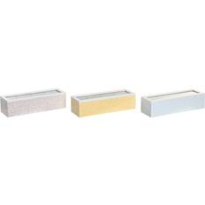 Cajas de té Dkd Home Decor Para Infusiones 30 x 9 x 8 cm Cristal Azul Rosa 3 Piezas Madera mdf Caja de té