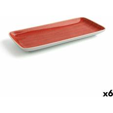 Rojo Fuentes de servicio Ariane Cocina Terra Rectangular Cerámica Rojo 36 x 16.5 cm Fuente de servicio