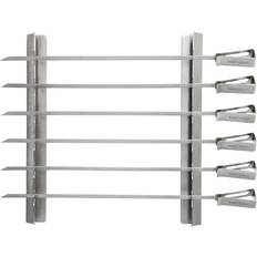 Lave-vaisselle Sécurisé Ustensiles de Barbecue Markus Aujalay Set Piques À Brochettes 8 Pièces 16x37 cm Argenté Ustensiles de Barbecue