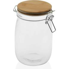 Bamboe Keukencontainers Versa Glazen Pot 1 L 11 x 12.5 x 11 cm