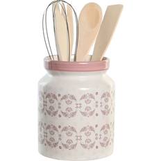 Dkd Home Decor Pink Metal Dolomite Træ MDF enheder Bestikholder