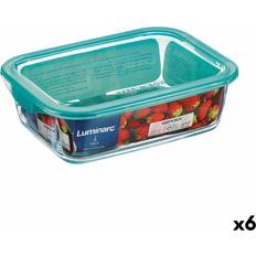 Luminarc Kitchen Storage Luminarc Rectangular Keep'n Lagon Lunchbox Set 380 ml 6 Units Food Container