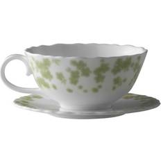 Wik & Walsøe Tasses Wik & Walsøe À thé et Soucoupe Slåpeblom 30 cl Vert Tasse