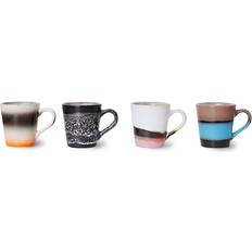 HKliving Tasses à espresso HKliving 70's Tasses Avec Anse, 80 ml, Funky (Set de 4) Tasse à espresso