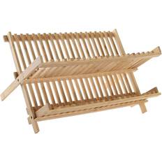 Wood Dish Drainers Dkd Home Decor Natural Folding Draining Rack 42 x 27.5 x 38 cm Dish Drainer