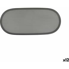 Apto para Lavavajillas Bandejas de servicio Bidasoa Bandeja De Aperitivos Gio Gris Plástico 28 x 12 cm (12 Unidades) Bandejade servicio