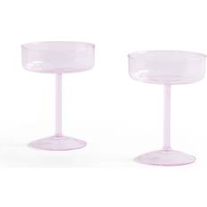 Champagne Glasses Hay Tint Coupe Set of 2 Pink Champagne Glass