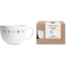 Køkkentilbehør Paperproducts Design Krus Heart Infusion Matt XXL 55 cl Hvid Krus