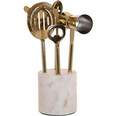 Acier Ensembles de bar Dkd Home Decor Cocktail 10 Silver Golden Marble Bar Set