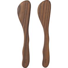 Acero inoxidable Cuchillos de mantequilla Ferm Living Cairn Buttermesser 2er Set 3,3x0,5x16,8 cm - Dark Brown Cuchillo de mantequilla