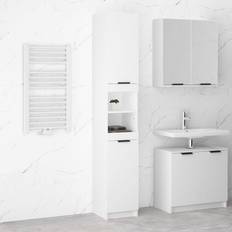 Oak Tall Bathroom Cabinets vidaXL Bathroom Cabinet Washroom Engineered