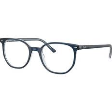 Lunettes Ray-Ban ELLIOT Monture Bleu sur Bleu transparent Verres Verres de Démonstration polarisé 52-19