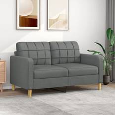 Schlafsofas vidaXL 2-Sitzer-Sofa Dunkelgrau 140 cm Sofa