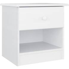 vidaXL white, 1 Drawer Bedside Table