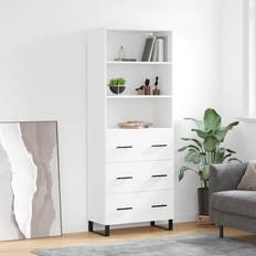 Mobiliers de Salle de Bain vidaXL Buffet Haut Armoire De Rangement Avec Pieds