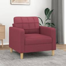 Gris Sillones vidaXL De Tela Rojo Tinto 60 cm Sillón