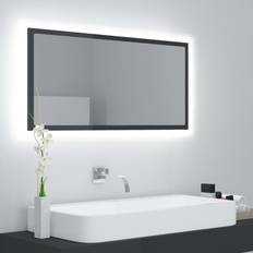 vidaXL LED Bathroom Mirror High Gloss