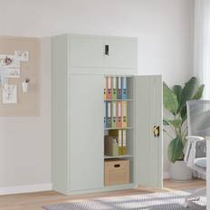 Grey - Steel Storage Cabinets vidaXL light grey, File Storage Cabinet 90x180cm