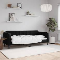 vidaXL Slaapbank 80 x 200 cm Fluweel Zwart