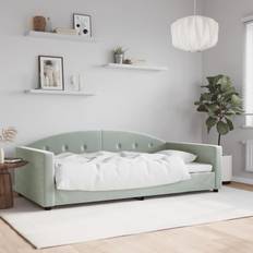 Mobili vidaXL Letto Da Giorno Grigio Chiaro 100x200 cm Velluto Divano