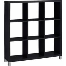 Bøg Hylder Loft24 Reol Kiwi Small 9 Rum Sort Væghylde