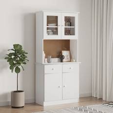 vidaXL Credenza Alta Bianca 77 x 35 x 165 cm Armadio