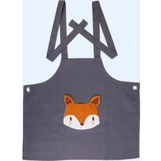 ThreadBear Fox Linen Apron Blue