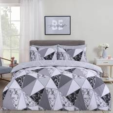 Dreamscene Marble Single Marble Duvet Cover Grey