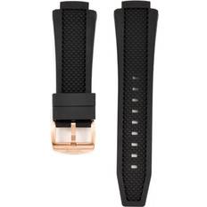 Uhrenarmbänder Bobroff Uhrband BFS027 Schwarz