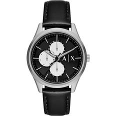 Armani Exchange Watches Armani Exchange Dante Leather Watch, Black, Men